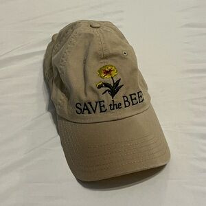 Tan 'Save the Bees' Embroidered Cap